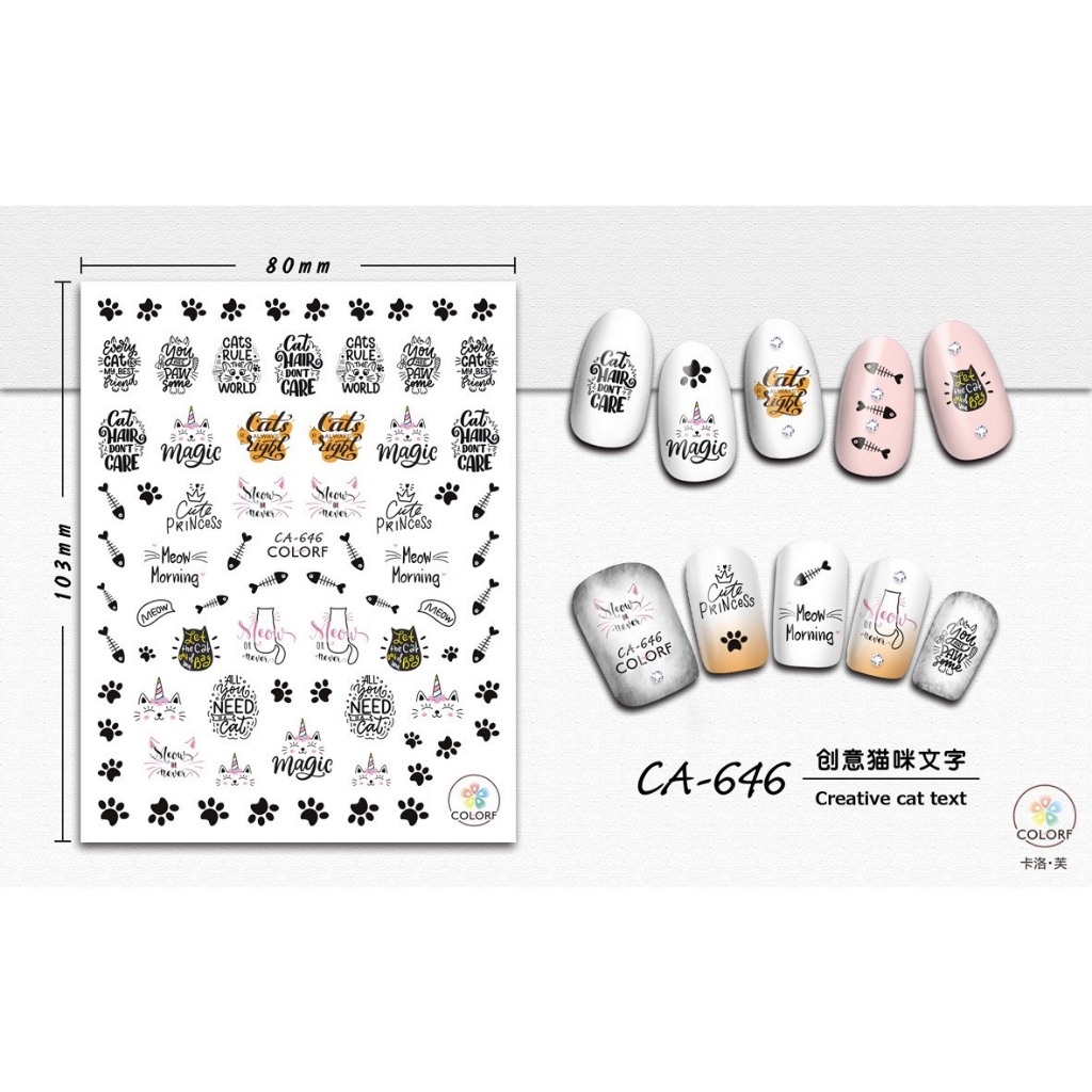 STICKER DÁN MÓNG HÌNH XƯƠNG CÁ , BÀN CHÂN