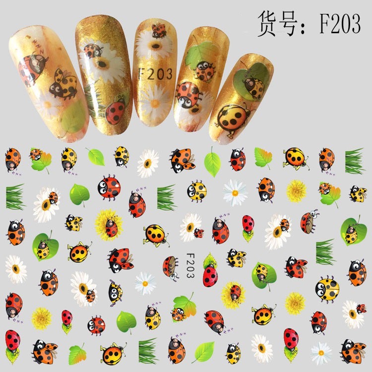STICKER DÁN MÓNG HÌNH BỌ CÁNH CAM