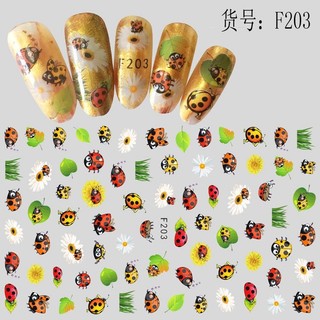 STICKER DÁN MÓNG HÌNH BỌ CÁNH CAM