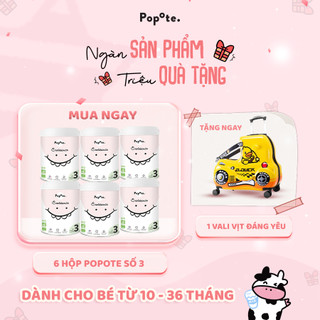Combo 6 Hộp Sữa hữu cơ POPOTE (số 3) chính hãng Pháp cho bé từ 12 đến 36 tháng tuổi Hộp 800g