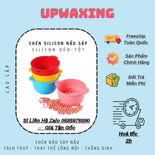 Chén - lồng nồi silicon nấu sáp chống dính, chén nấu sáp wax lông