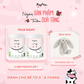 Bộ 2 hộp sữa popote hữu cơ số 1 dành cho bé từ 0-6 tháng tuổi 800g