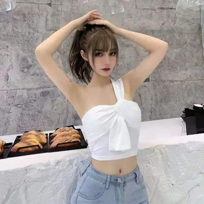 Áo nơ lệch vai xinh xắn