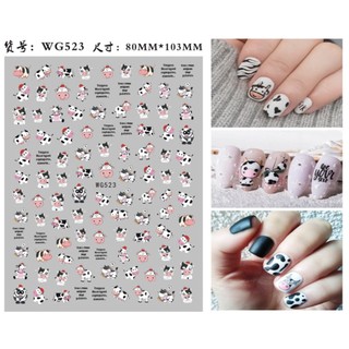 STICKER DÁN MÓNG HÌNH BÒ SỮA