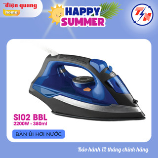 Bàn ủi hơi nước Điện Quang ĐQ SI02 2238 BBL (Màu Xanh – Đen, 2200W, 380ml)