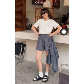 set áo khoác zipper dù + quần short Comic