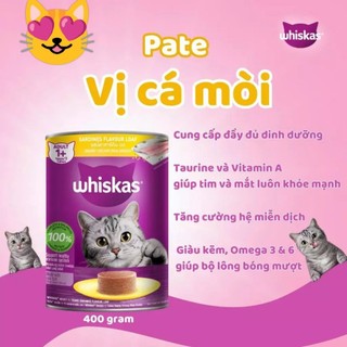 Pate WHISKAS lon 400g - cho mèo LỚN