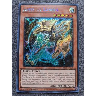 ra01 [ Dưa Hấu Yugioh ] Lá bài thẻ bài Artifact Lancea - ultimate platinum secret Rare - Tặng bọc bài nhựa bảo quản