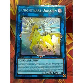 [ Dưa Hấu Yugioh ] Lá bài thẻ bài Knightmare Unicorn - collectors Rare - Tặng bọc bài nhựa bảo quản