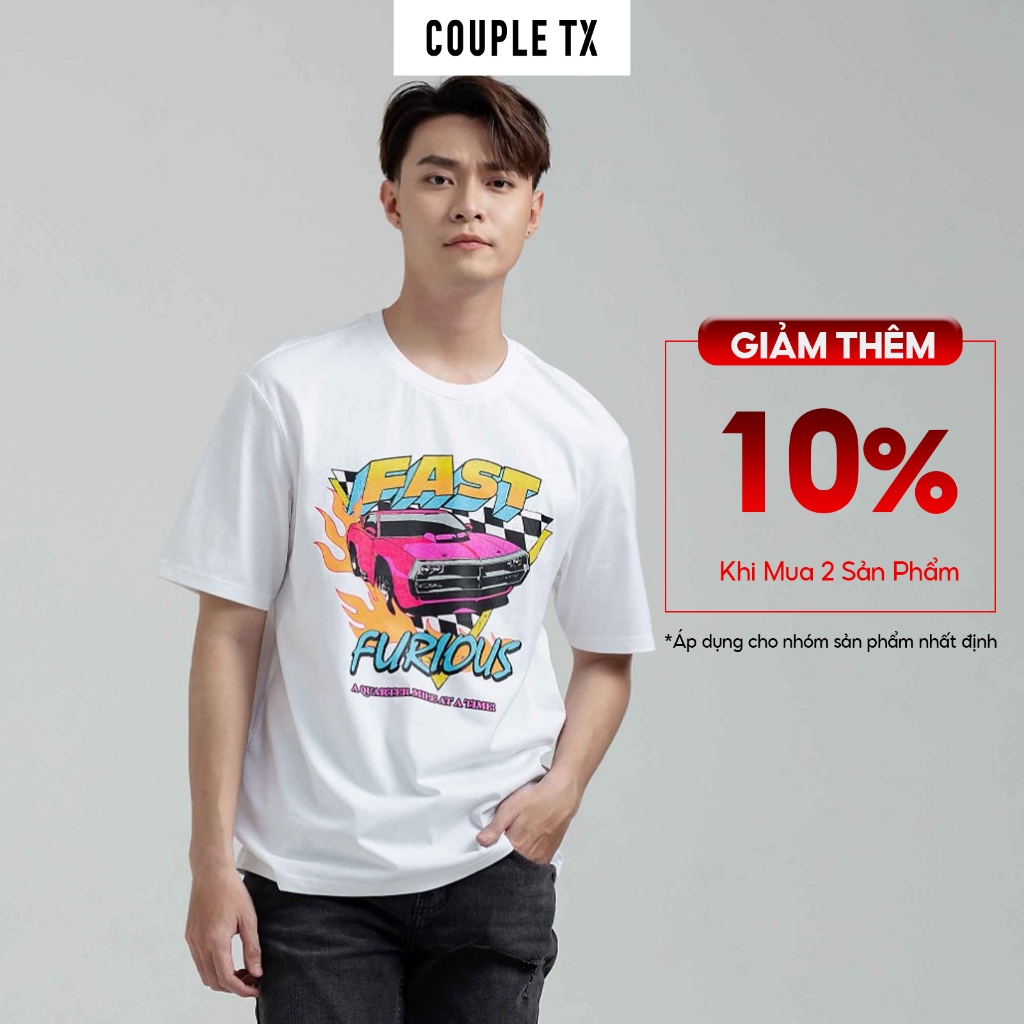 Áo Thun Nam Couple TX FF In Nứt MTS 1180