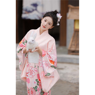 Kimono nữ hồng xinh xắn