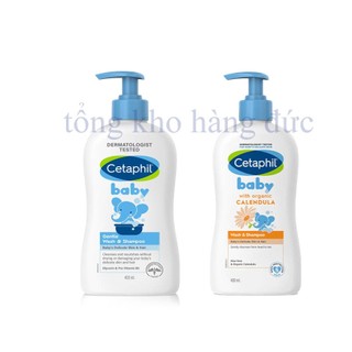 Sữa tắm gội Cetaphil cho bé - Cetaphil Baby Wash & Shampoo 400ml Hàng chính hãng cho bé sơ sinh