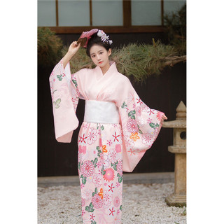 Kimono nữ hồng xinh xắn ( sẵn )