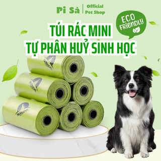 Túi đựng phân chó mèo tự phân huỷ sinh học EPI thân thiện môi trường | Túi đựng chất thải thú cưng 15 túi/cuộn
