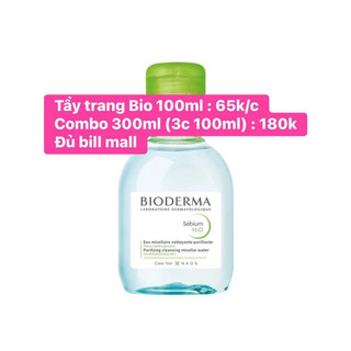 Tẩy trang bioderma xanh lá da dầu 100ml
