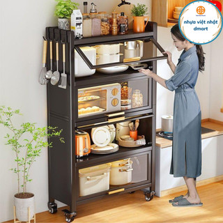 kệ sắt đựng đồ gọn gàng chắc chắn, kệ tủ tokai hàng cao cấp có nắp hút nam châm 3324