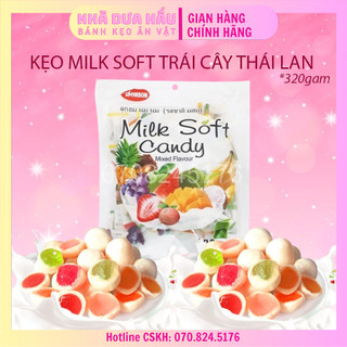 Kẹo dẻo sữa mềm trái cây Milk Soft Thái Lan gói 320g