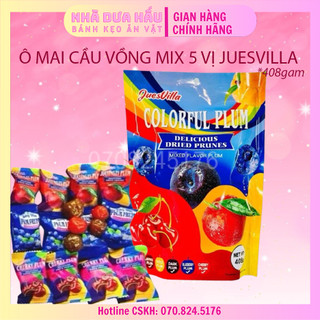 Ô mai mix 5 vị cherry việt quất đào mận Juesvella gói 408g