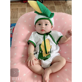 [ Kèm Nón xinh ] Body Cc cho bé phong cách hàn dễ thương