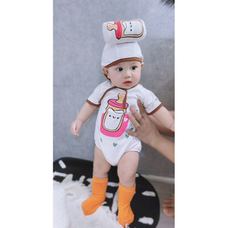[ Kèm Nón xinh ] Body Cc cho bé phong cách hàn dễ thương