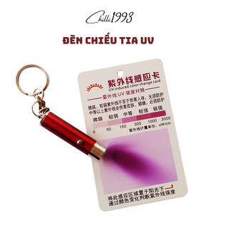Đèn chiếu tia uv, đèn laser mini móc chìa khóa chilli1993