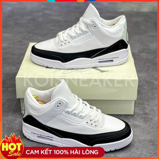 Giày thể thao Jordan 3 frament, AJ3 trắng đen - full box