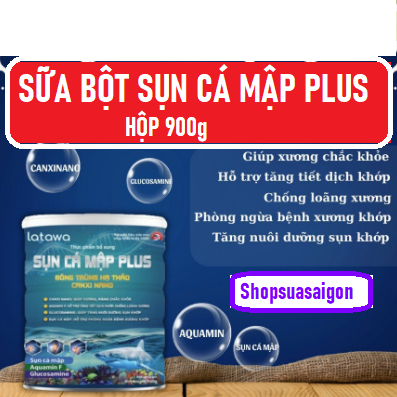[900gr/hộp] Sữa bột Sụn cá mập Plus; Hạn sử dụng 2027.