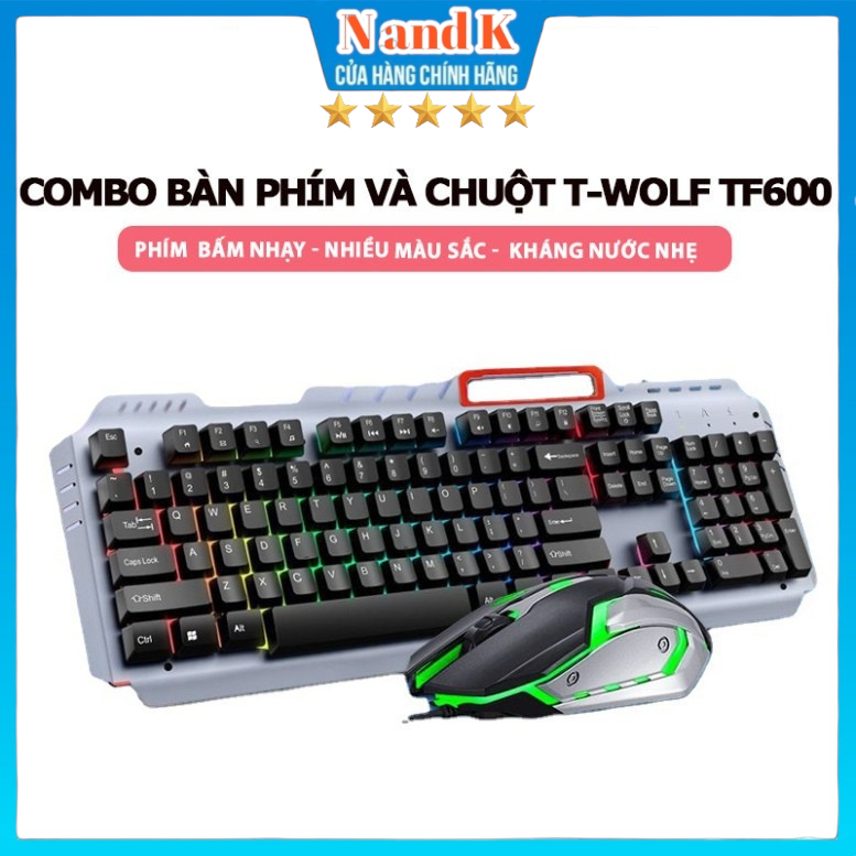 Combo bàn phím Giả Cơ + Chuột T-wolf Tf600 Usb Chuyên Game | BigBuy360 - bigbuy360.vn