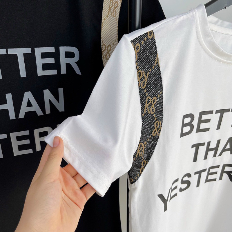 ÁO THUN COTTON NAM NỮ IN CHỮ THỜI TRANG CTTN
