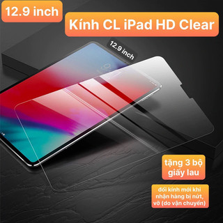Kính CL iPad 13inch đủ dòng 12.9" đời 2017/2018/2020/2021/2022/2023/2024, kính 100% full màn hình