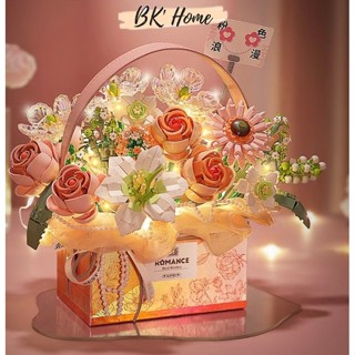 Đồ chơi lắp ráp khối xây dựng building blocks mini LOZ mô hình giỏ hoa, lẳng hoa