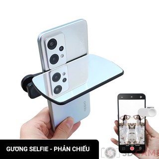 Gương selfie kẹp điện thoại chụp ảnh phản chiếu tạo ảnh sáng tạo Gương trang điểm tiện lợi