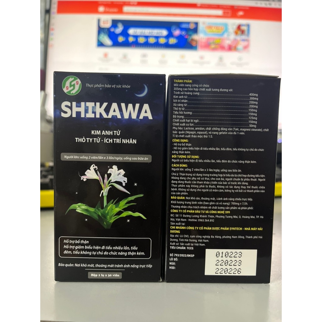 Shikawa-Viên Uống Ngừa Tiểu Đêm Chính Hãng giá ưu đãi