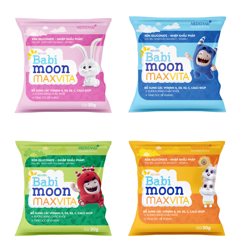 BABI MOON MAXVITA - Bổ Sung Vitamin A, D3 K2, Canxi, Xương Răng Chắc Khỏe, Tăng Đề Kháng