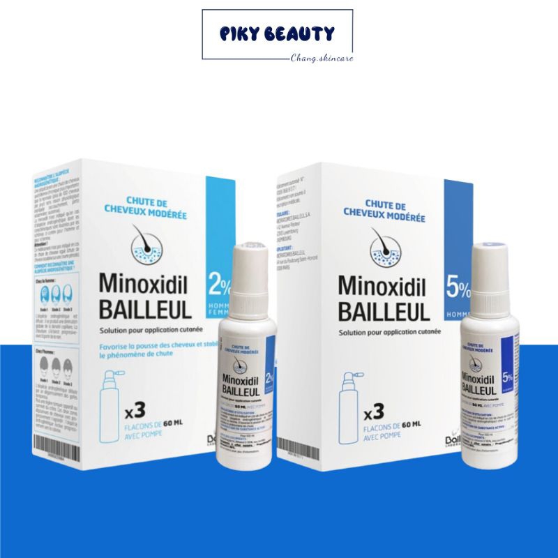 Xịt tóc Minoxidil Bailleul 2% 5% 60ml