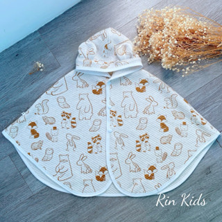  Áo choàng chống nắng cho bé họa tiết xinh xắn cotton chần bông họa tiết dễ thương 