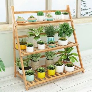 Kệ để cây, kệ gỗ 4 tầng đa năng gỗ tự nhiên không mối mọt DECOR HT