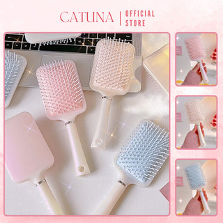 Lược chải tóc vuông CATUNA lược massage da đầu lược mát xa thông minh gỡ rối chống rụng tóc cute LC01