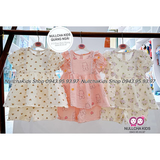 Bộ quần áo chất xô Muslin Dokma cho bé gái size 12m-36m