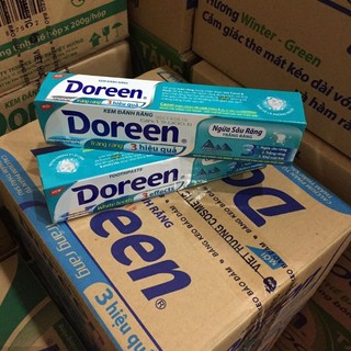 Kem đánh răng doreen 3 hiệu quả ngừa sâu răng thơm miệng 180gr chính hãng