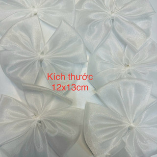 5 Cái Nơ Voan lụa 12cm trang trí bản 4cm làm phụ kiện