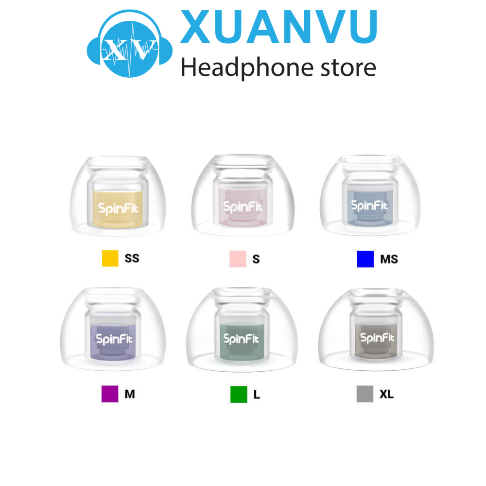 Nút tai nghe Eartip SpinFit OMNI, phù hợp với tai nghe có ống dẫn âm (nozzle) có đường kính từ 4.0-5.5mm