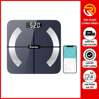 Cân Điện Tử Sức Khỏe Thông Minh Rapido RSB02-S Kết Nối Bluetooth, Đo 10 Chỉ Số, Bảo Hành 12 Tháng