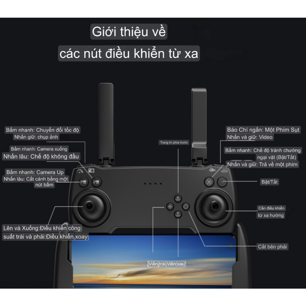 Máy Bay Flycam A15 Drone camera HD,Camera kép định vị luồng quang học,Điều chỉnh ống kính từ xa,Chức năng tránh vật cản | BigBuy360 - bigbuy360.vn