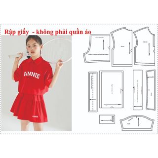 Rập giấy a0 mã r494 - rập bộ váy bé