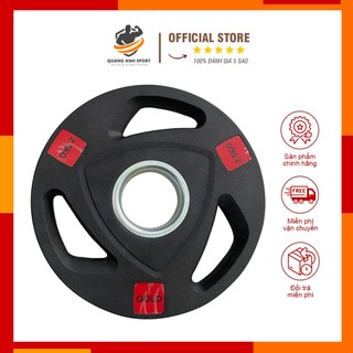 Bánh tạ bọc cao su 2.5kg, 5kg phi 52 nhập khẩu cao cấp cho phòng gym