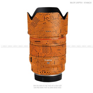Skin Dán Lens Canon Họa Tiết Vi Mạch | UVPT01 | in Vân Nổi Được Cắt Sẵn Các Chi Tiết Tại Azskin