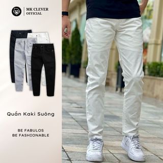 Quần kaki nam slimfit lưng thun MK CLEVER chất co giãn tốt, dáng ôm gọn, đứng form