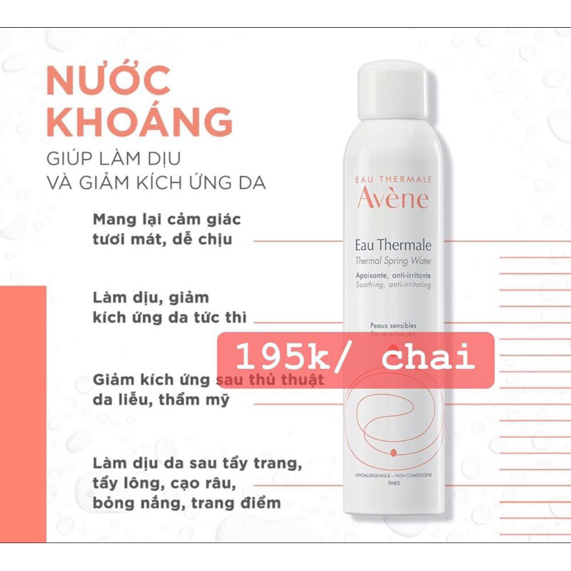 [BILL TMALL TRUNG]  XỊT KHOÁNG AVENE 300Ml