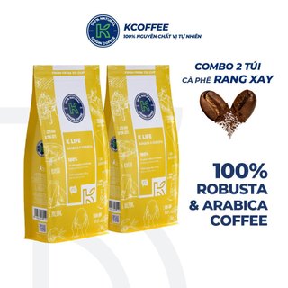 Cà Phê Rang Xay Nguyên Chất Robusta Arabica K Life 227G/gói thương hiệu K Coffee